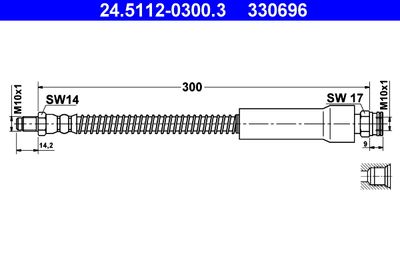 Brake Hose ATE 24.5112-0300.3