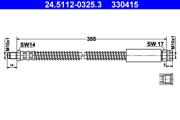 ATE 24.5112-0325.3 Brake Hose