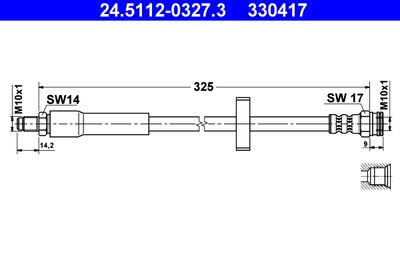 Brake Hose ATE 24.5112-0327.3