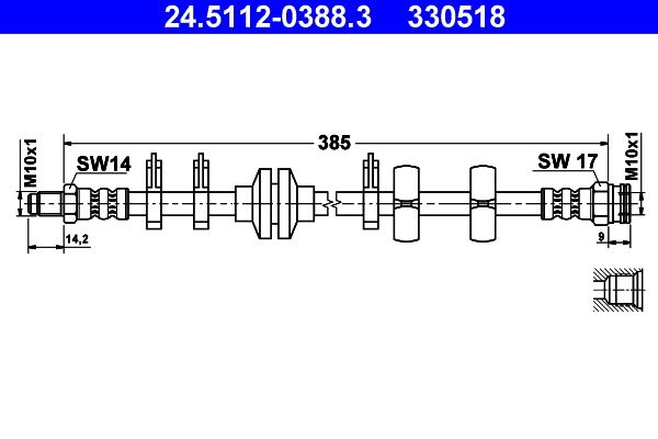 ATE 24.5112-0388.3 Brake Hose