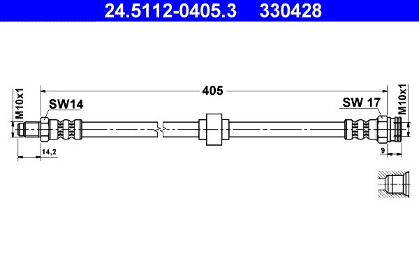 ATE 24.5112-0405.3 Brake Hose