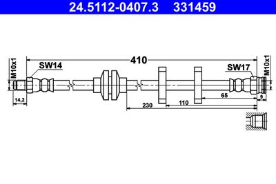 Brake Hose ATE 24.5112-0407.3