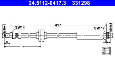 Brake Hose ATE 24.5112-0417.3