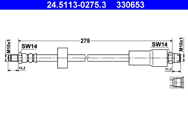 ATE 24.5113-0275.3 Brake Hose