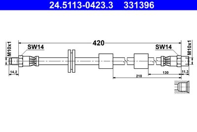 Brake Hose ATE 24.5113-0423.3