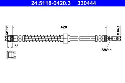 Brake Hose ATE 24.5118-0420.3