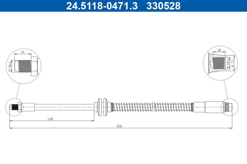 ATE 24.5118-0471.3 Brake Hose