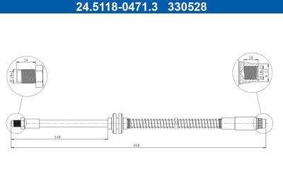 Brake Hose ATE 24.5118-0471.3