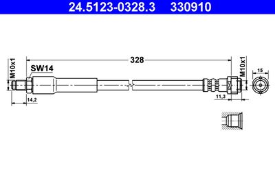 Brake Hose ATE 24.5123-0328.3