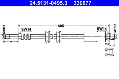 Brake Hose ATE 24.5131-0495.3
