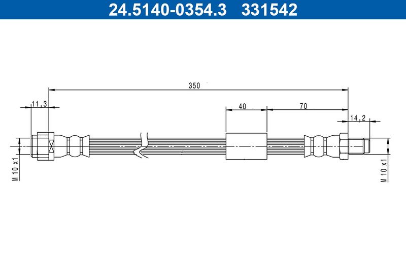 ATE 24.5140-0354.3 Brake Hose