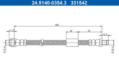 Brake Hose ATE 24.5140-0354.3