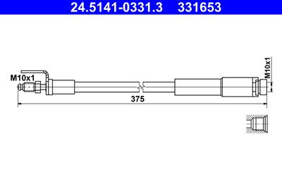 Brake Hose ATE 24.5141-0331.3