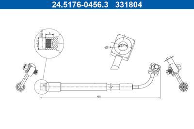 Brake Hose ATE 24.5176-0456.3