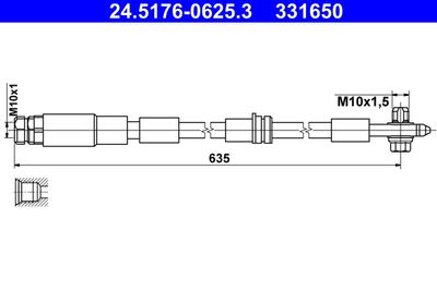 Brake Hose ATE 24.5176-0625.3