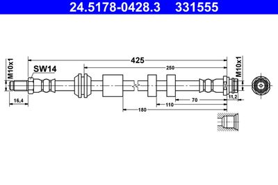 Brake Hose ATE 24.5178-0428.3