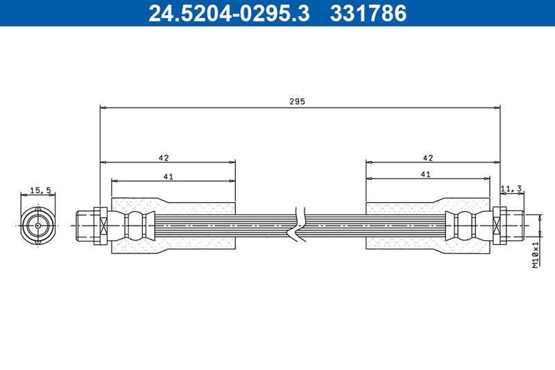 ATE 24.5204-0295.3 Brake Hose