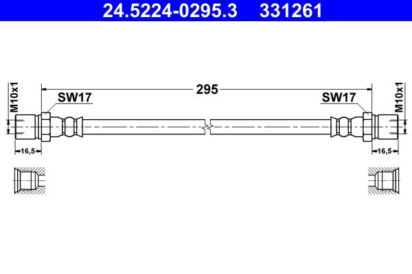 ATE 24.5224-0295.3 Brake Hose