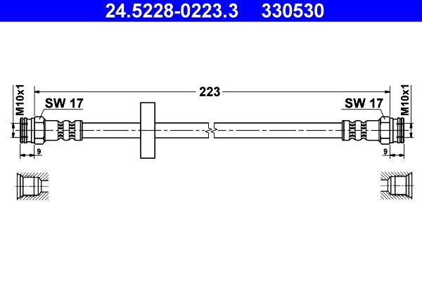 ATE 24.5228-0223.3 Brake Hose
