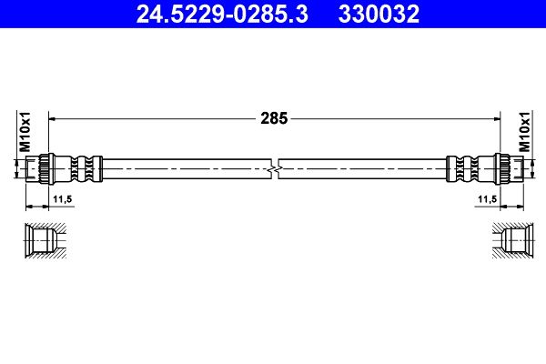 ATE 24.5229-0285.3 Brake Hose