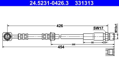 Brake Hose ATE 24.5231-0426.3