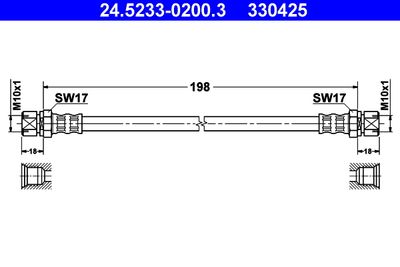 Brake Hose ATE 24.5233-0200.3