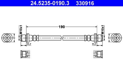 Brake Hose ATE 24.5235-0190.3