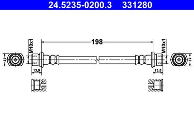 Brake Hose ATE 24.5235-0200.3