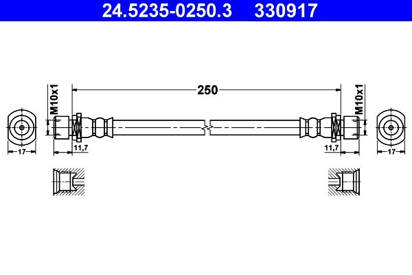 ATE 24.5235-0250.3 Brake Hose