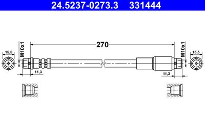 Brake Hose ATE 24.5237-0273.3