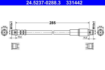 Brake Hose ATE 24.5237-0288.3