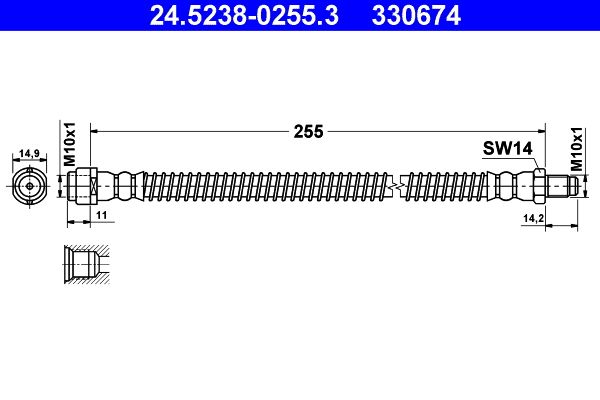 ATE 24.5238-0255.3 Brake Hose