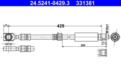 Brake Hose ATE 24.5241-0429.3