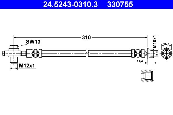ATE 24.5243-0310.3 Brake Hose
