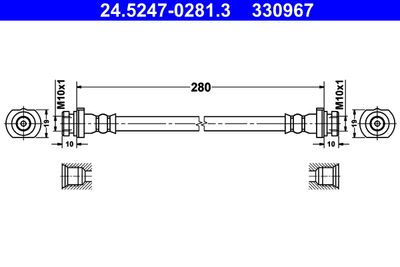 Brake Hose ATE 24.5247-0281.3