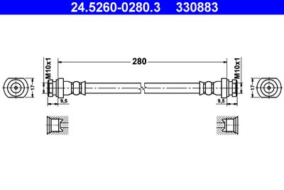 Brake Hose ATE 24.5260-0280.3