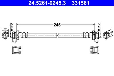 Brake Hose ATE 24.5261-0245.3