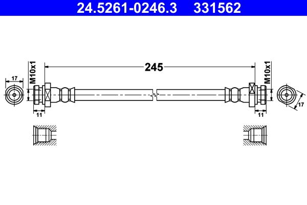 ATE 24.5261-0246.3 Brake Hose