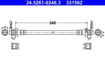 Brake Hose ATE 24.5261-0246.3
