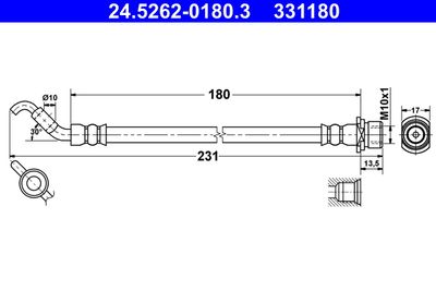 Brake Hose ATE 24.5262-0180.3