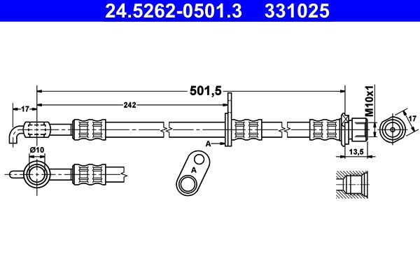 ATE 24.5262-0501.3 Brake Hose