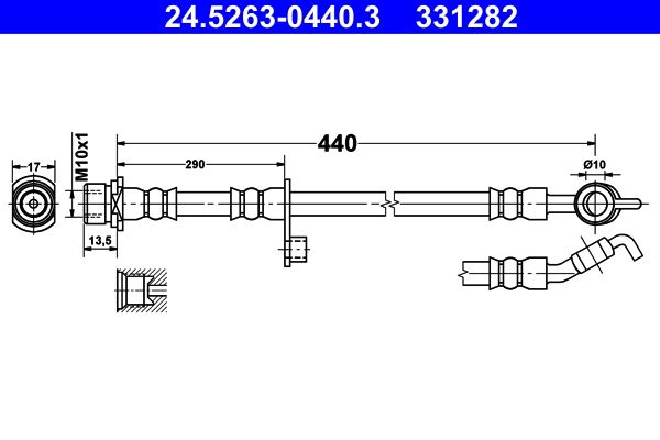 ATE 24.5263-0440.3 Brake Hose