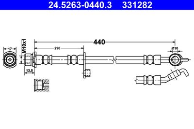 Brake Hose ATE 24.5263-0440.3