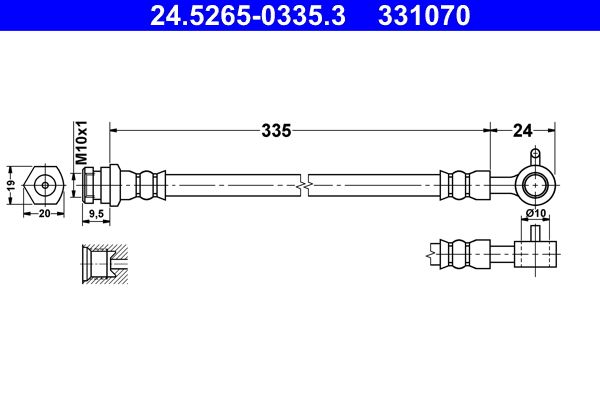 ATE 24.5265-0335.3 Brake Hose