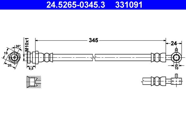 ATE 24.5265-0345.3 Brake Hose