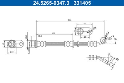 Brake Hose ATE 24.5265-0347.3