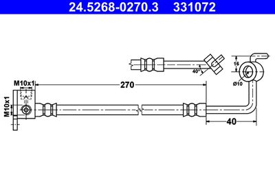 Brake Hose ATE 24.5268-0270.3