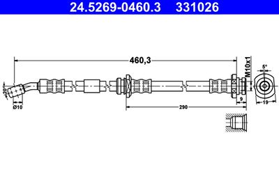 Brake Hose ATE 24.5269-0460.3