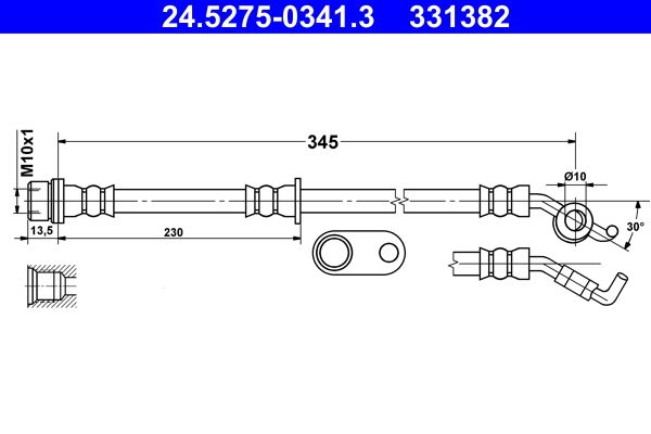 ATE 24.5275-0341.3 Brake Hose