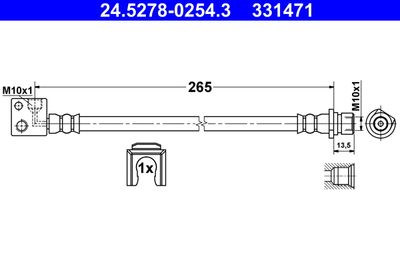 Brake Hose ATE 24.5278-0254.3